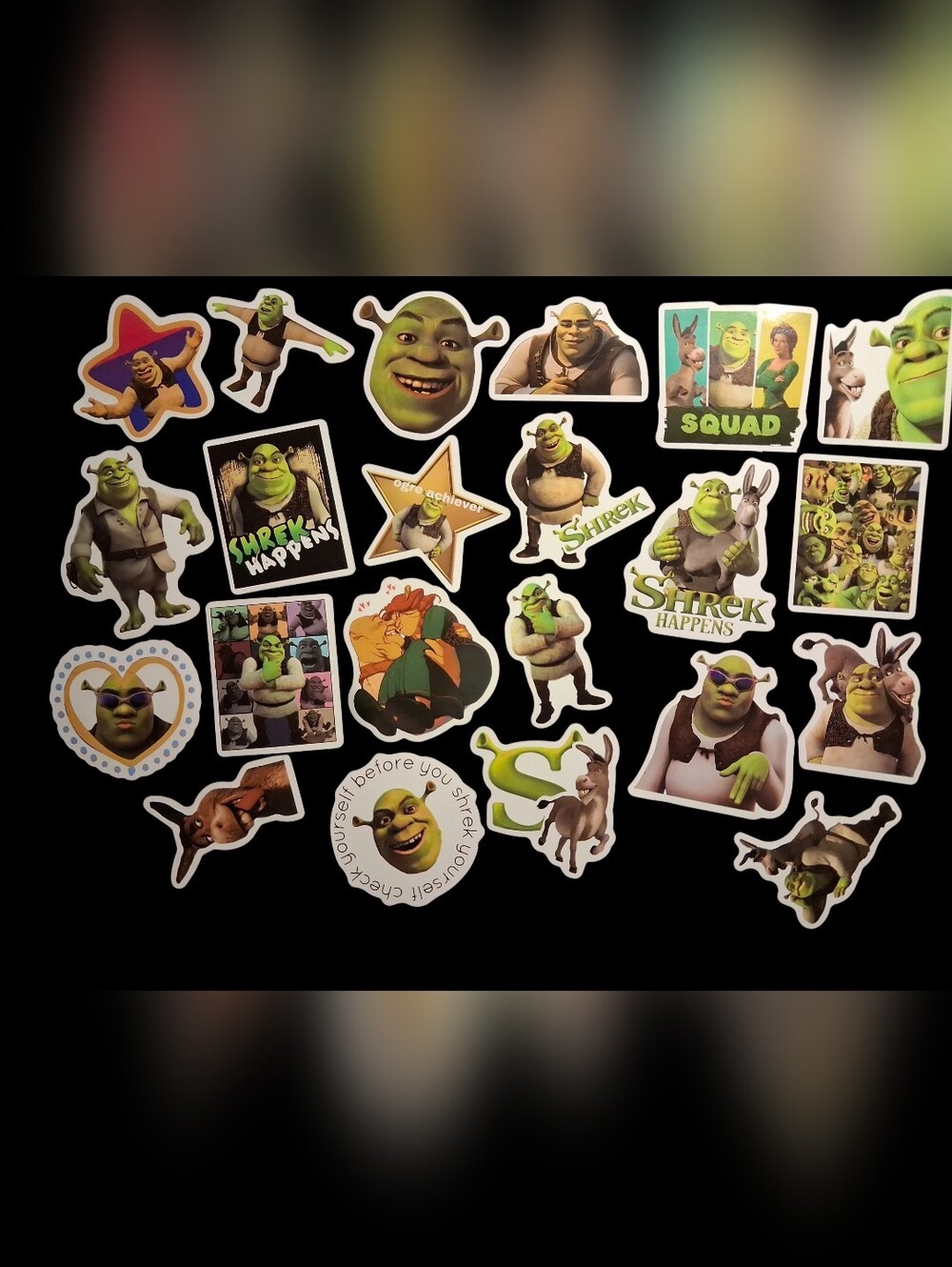 Shrek Sticker Sheet - Green Character Mix